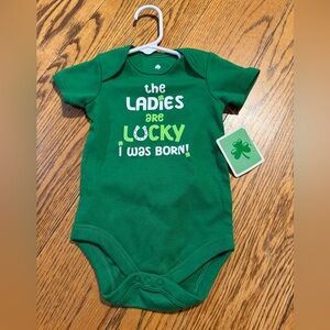 Green Baby Onesie - Lucky Print